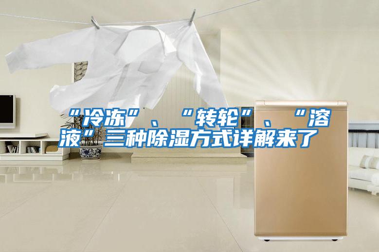 “冷凍”、“轉輪”、“溶液”三種除濕方式詳解來了