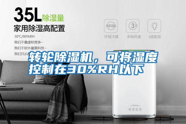 轉輪除濕機，可將濕度控制在30%RH以下