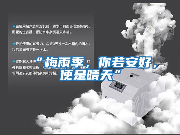 “梅雨季，你若安好，便是晴天”