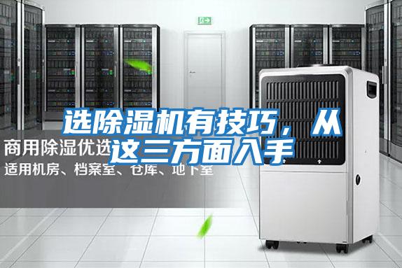 選除濕機有技巧,從這三方面入手