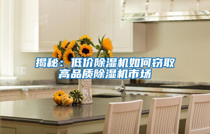 揭秘:低價除濕機如何竊取高品質除濕機市場
