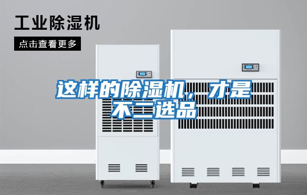 這樣的除濕機，才是不二選品