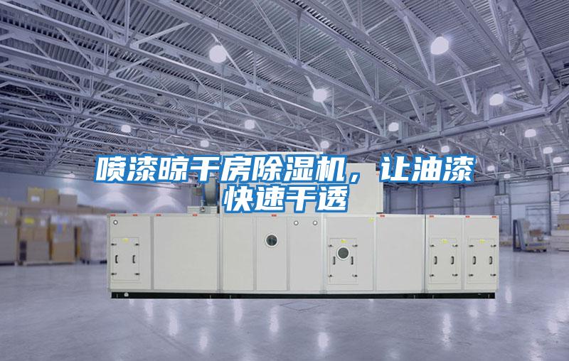 噴漆晾干房除濕機,讓油漆快速干透