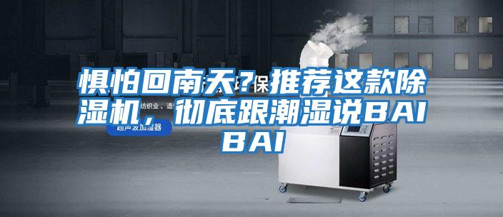 懼怕回南天？推薦這款除濕機，徹底跟潮濕說BAIBAI