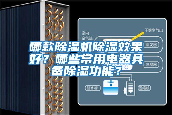 哪款除濕機除濕效果好？哪些常用電器具備除濕功能？