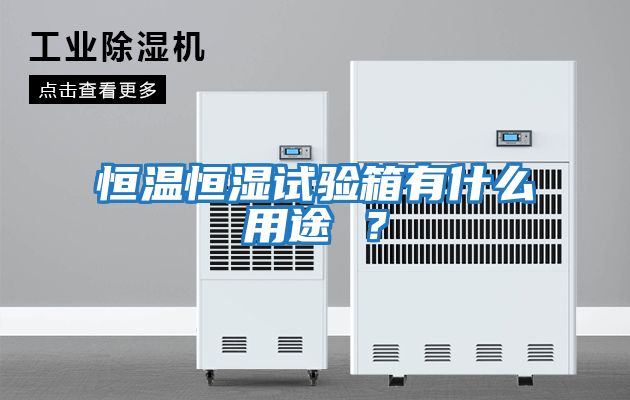 恒溫恒濕試驗(yàn)箱有什么用途 ?