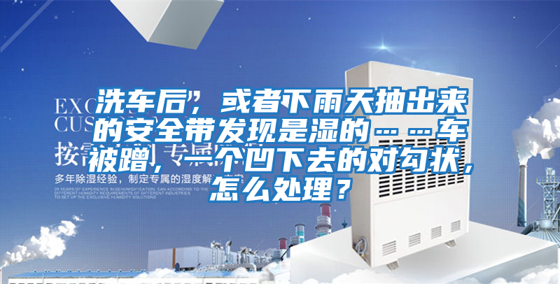 洗車后，或者下雨天抽出來的安全帶發(fā)現(xiàn)是濕的……車被蹭，一個(gè)凹下去的對勾狀，怎么處理？