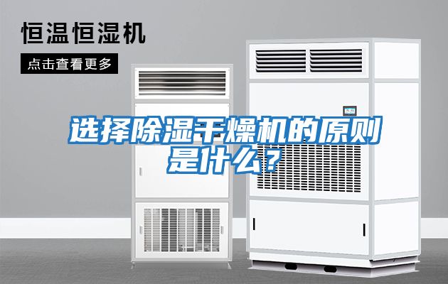 選擇除濕干燥機的原則是什么？
